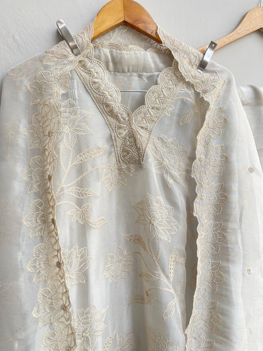 Shimmer organza unstitched ladies suit Rc18439