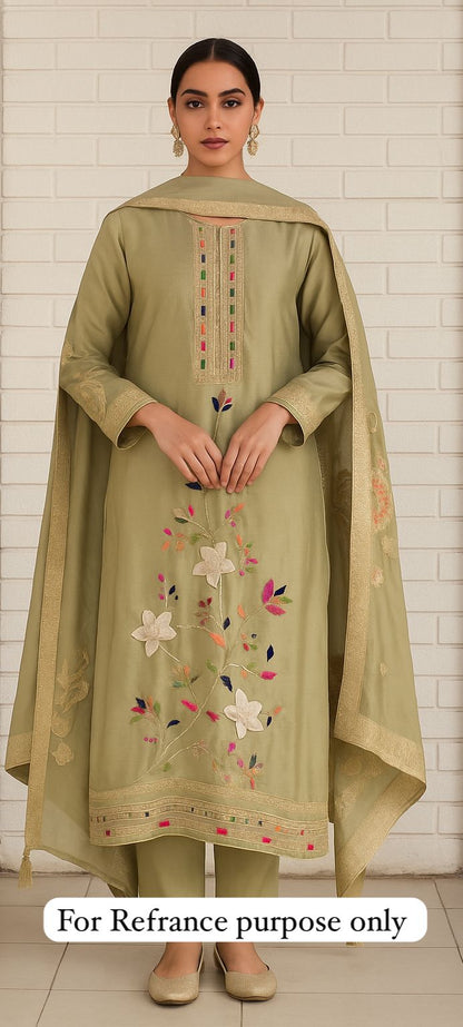 Shimmer silk unstitched ladies suit Rc17716 (b)