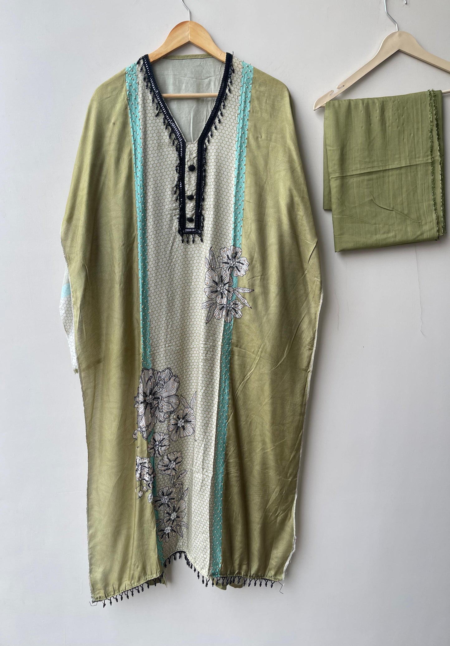 Satin Crepe Printed Ladies Unstitched Suit RC-18765 – view 5