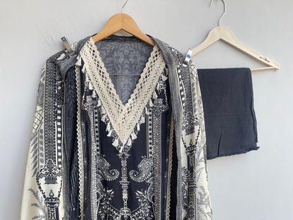 Muslin printed unstitched ladies suit Rc18423