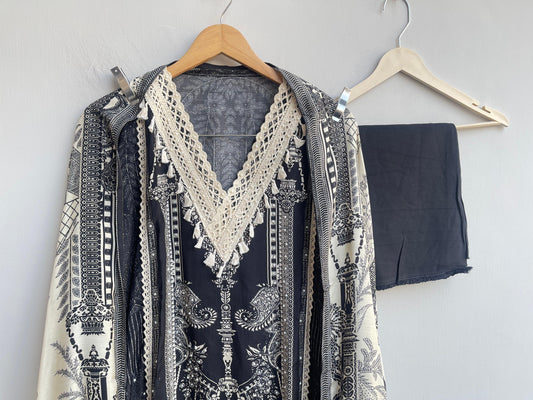 Muslin printed unstitched ladies suit Rc18423