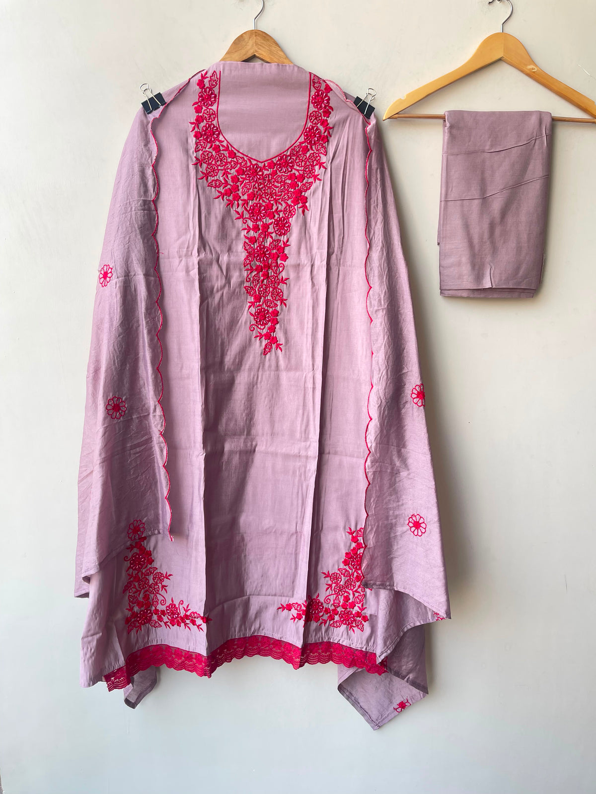 Mul Chanderi Unstitched Ladies Suit with Pearl Embroidery RC-19259 - Royal Chic by Priti (photo 3)