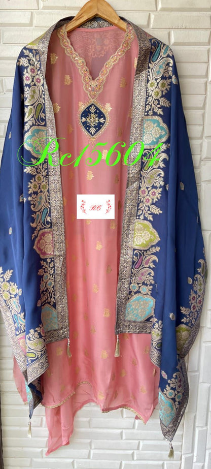 Organza unstitched ladies suit Rc15604