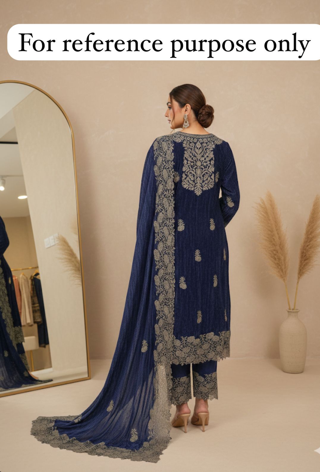 Micra crushed velvet unstitched ladies suit Rc18295