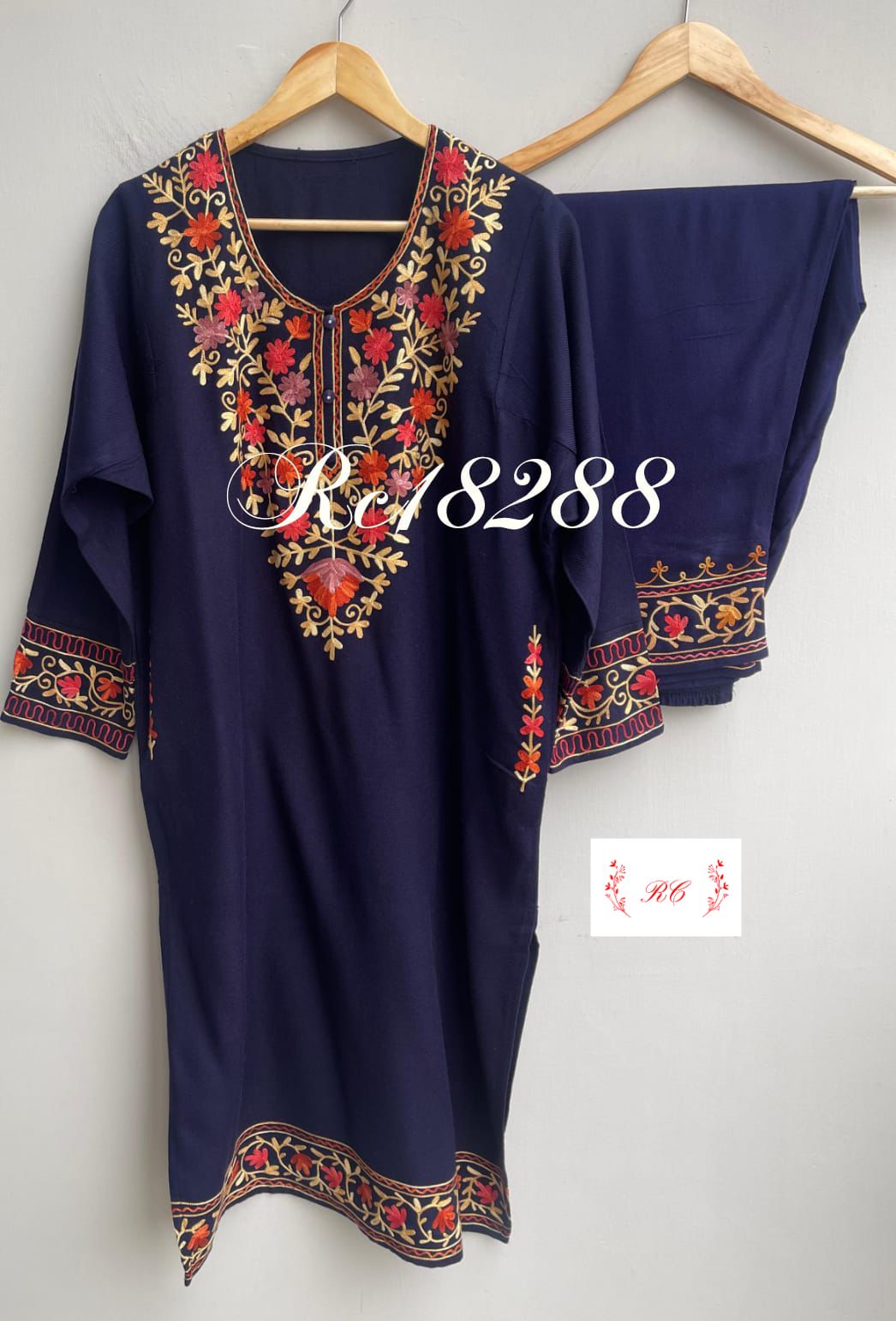 Kashmiri readymade pheron ladies coord set Rc18288