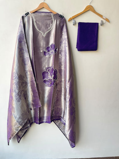 Banarasi Giraffe Silk Weaving Unstitched Suit Set