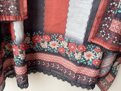 Designer Cotton Linen Printed Unstitched Suit Set