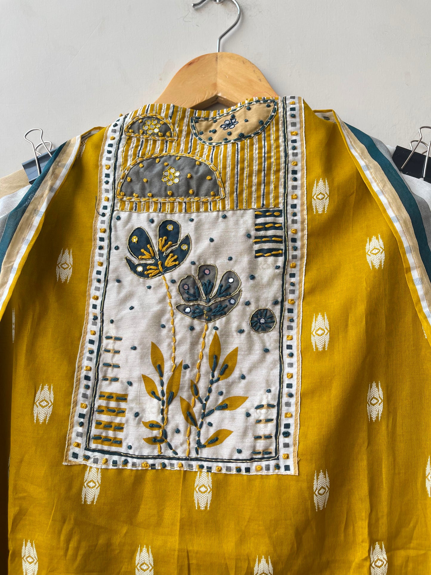 Cotton Weaving Unstitched Ladies Suit with Mirror Work RC-19019(B) - Royal Chic by Priti (photo 3)