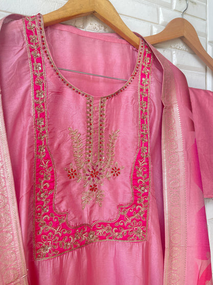 Tassar silk unstitched ladies suit Rc17845