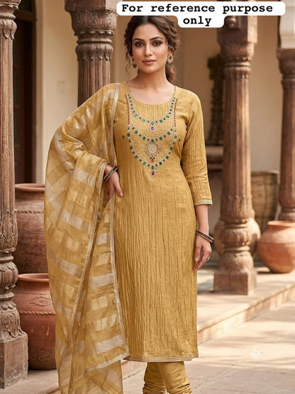 Pure crushed shimmer tissue unstitched ladies suit Rc19293 (c)