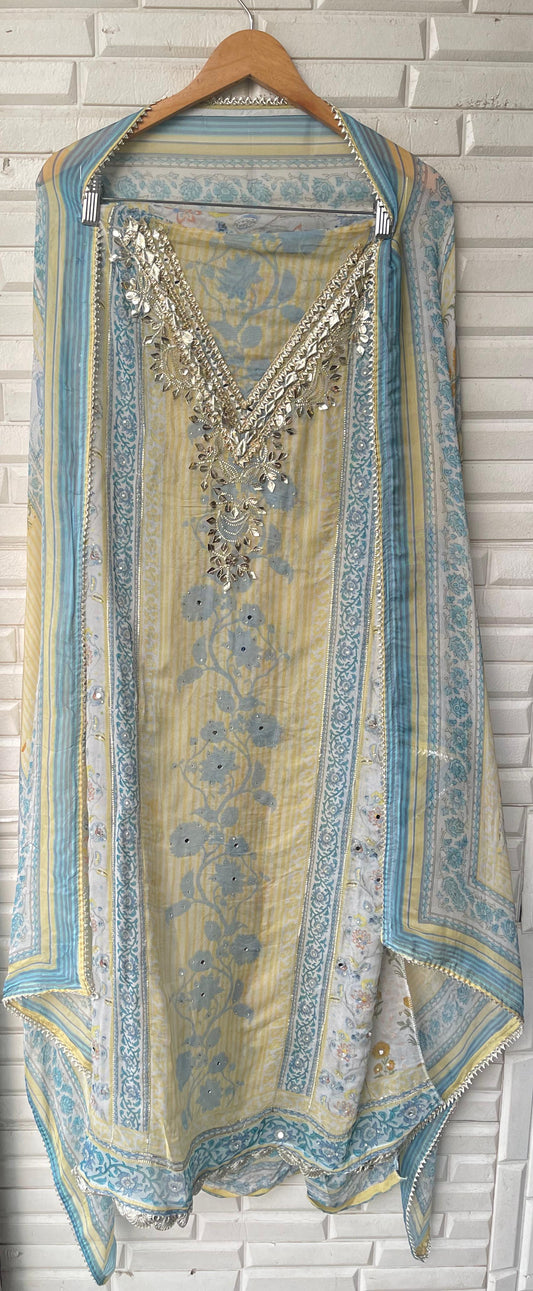 Organza unstitched ladies suit Rc17771