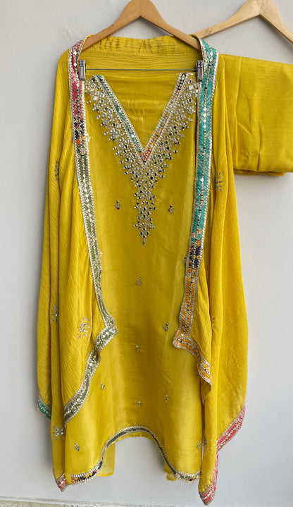 Silk unstitched ladies suit Rc18802