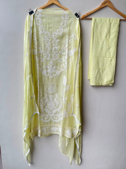 Organza Tuile fabric ladies unstitched suit Rc19131 (a)