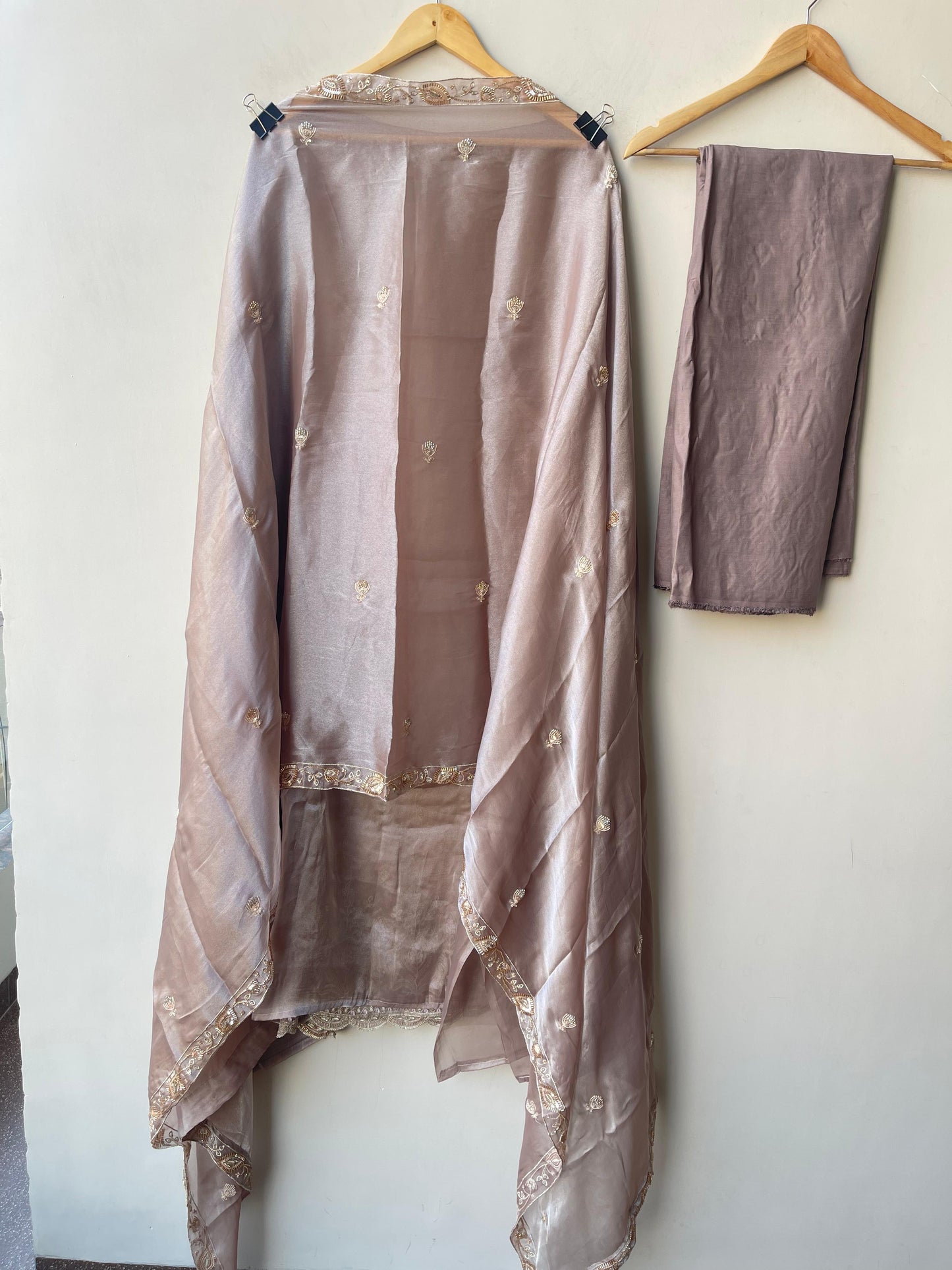 Shimmer glass silk unstitched ladies suit Rc19336 (b)