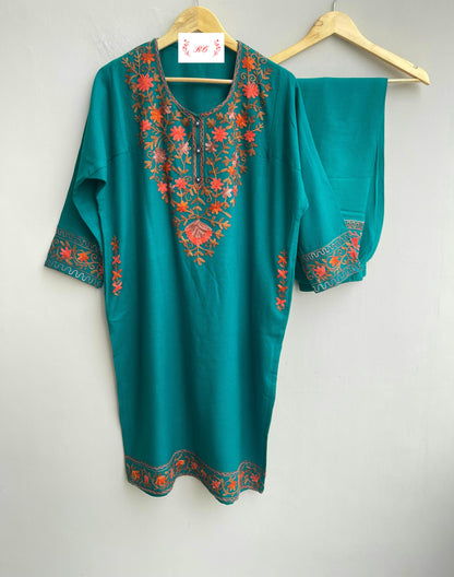 Kashmiri pheron readymade ladies coord set Rc18296