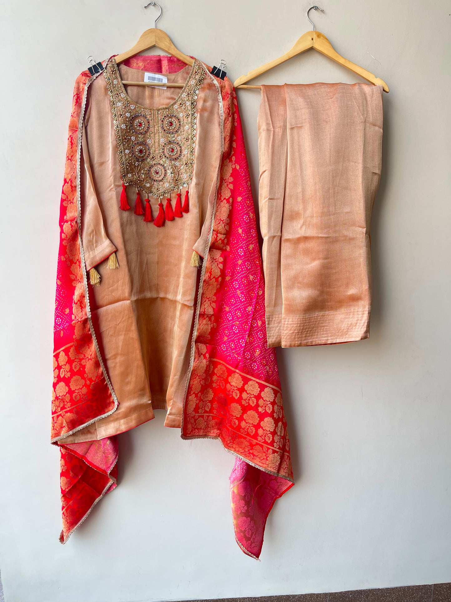 Shimmer silk stitched ladies suit Rc19304 (b)