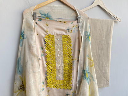 Mul cotton printed unstitched ladies suit Rc18376