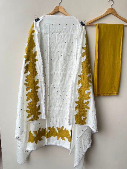 Chanderi cotton unstitched ladies suit Rc19269 (a)