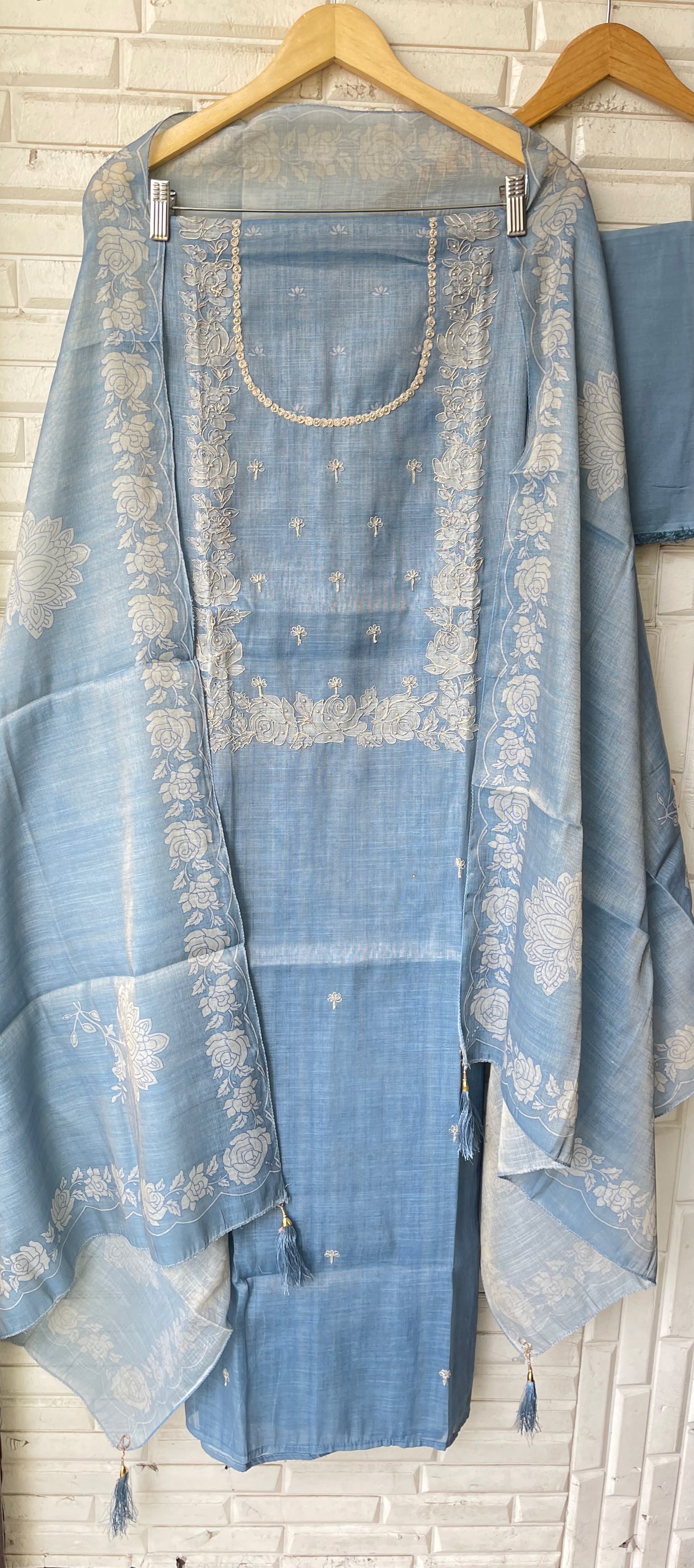 Shimmer self linen printed unstitched ladies suit Rc19290