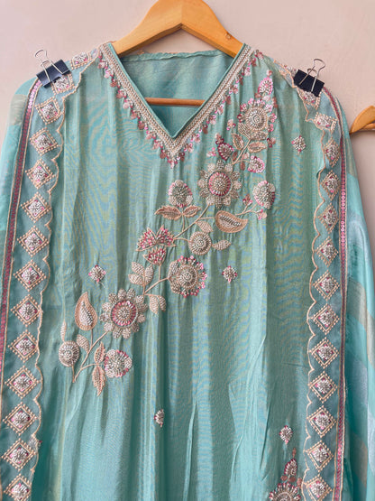Shimmer silk unstitched ladies suit Rc19203 (a)