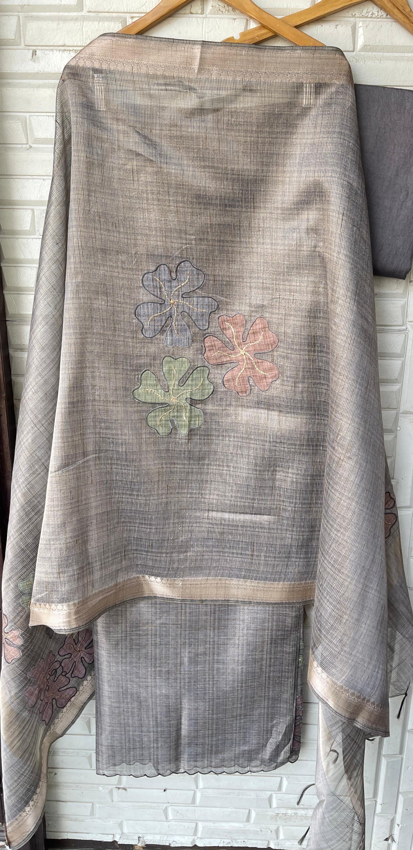 Maheshwari shimmer linen unstitched ladies suit Rc18412 (b)