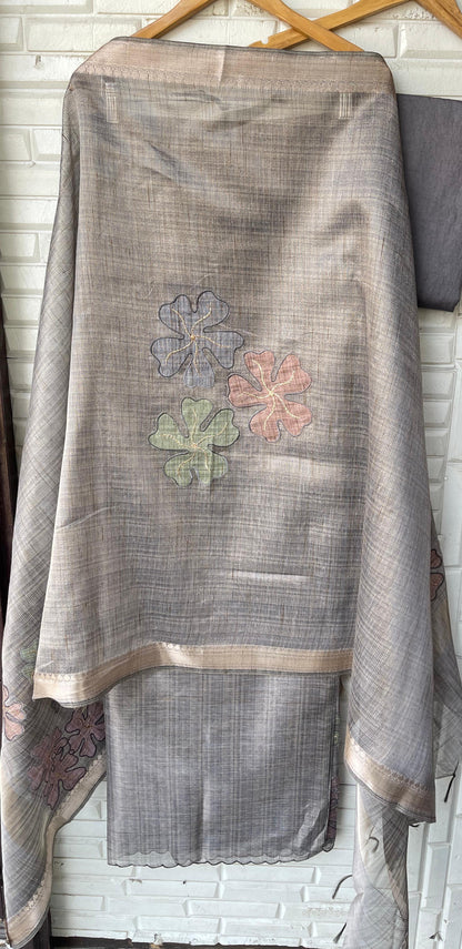 Maheshwari shimmer linen unstitched ladies suit Rc18412 (b)