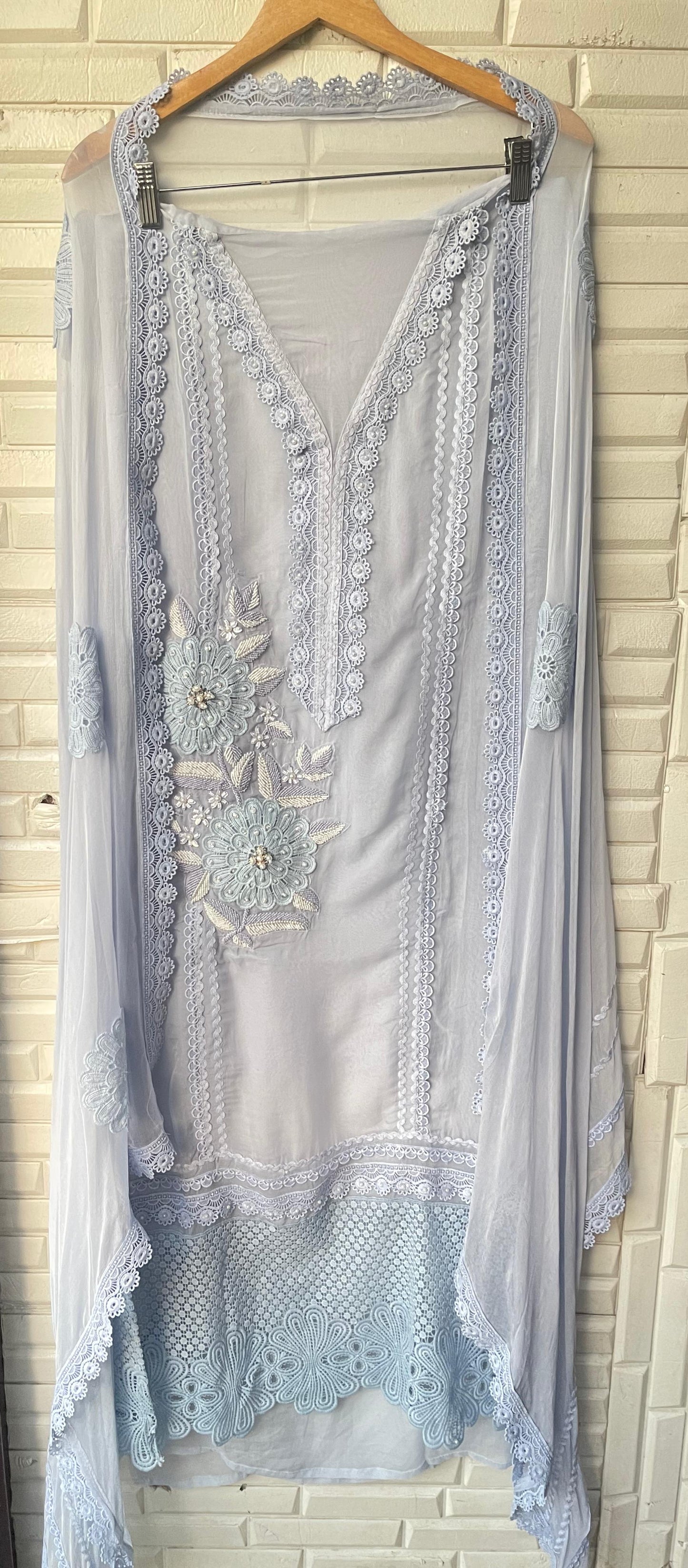 Pure organza unstitched ladies suit Rc17733 (b)