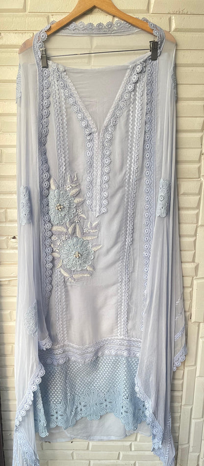 Pure organza unstitched ladies suit Rc17733 (b)