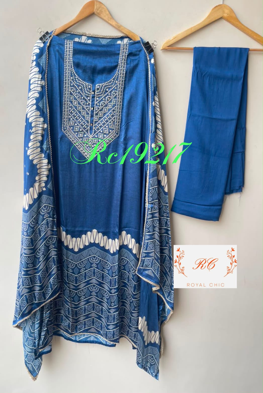Gajji silk printed unstitched ladies suit Rc19217 (a)