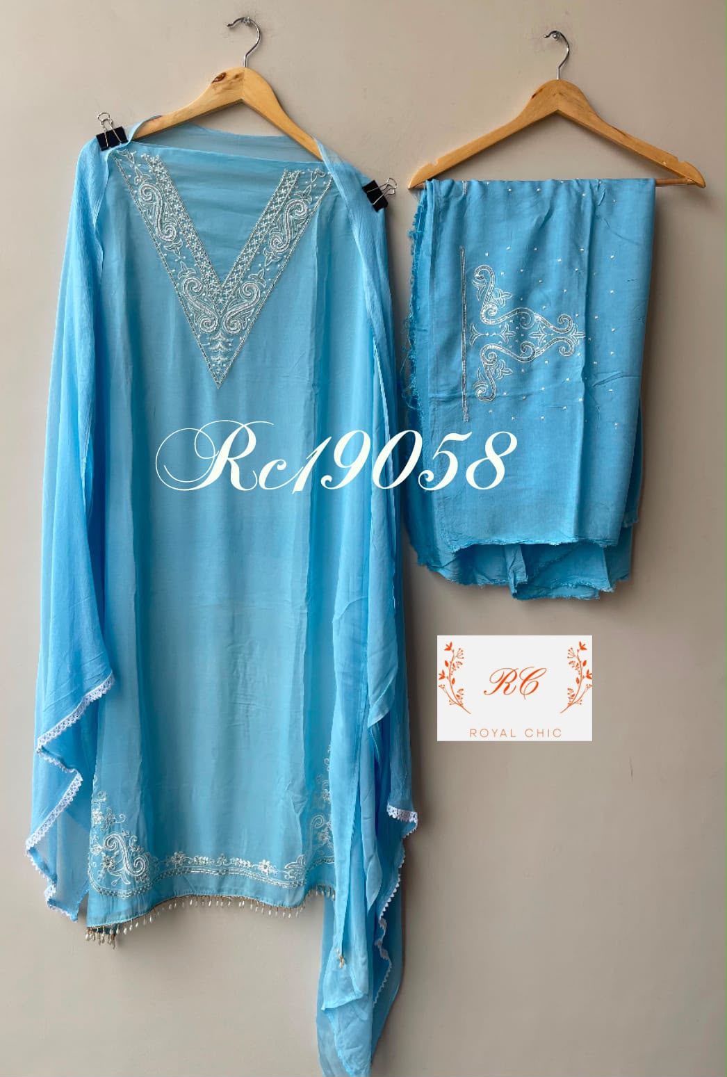 Organza fabric unstitched ladies suit Rc19058