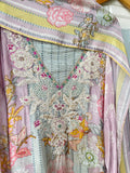 Crepe Satin Unstitched Ladies Suit RC-17611
