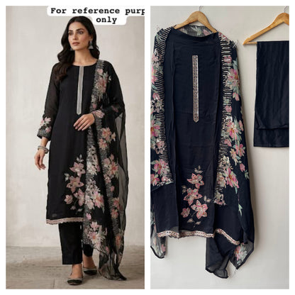Pure organza unstitched ladies suit Rc19243 (b)