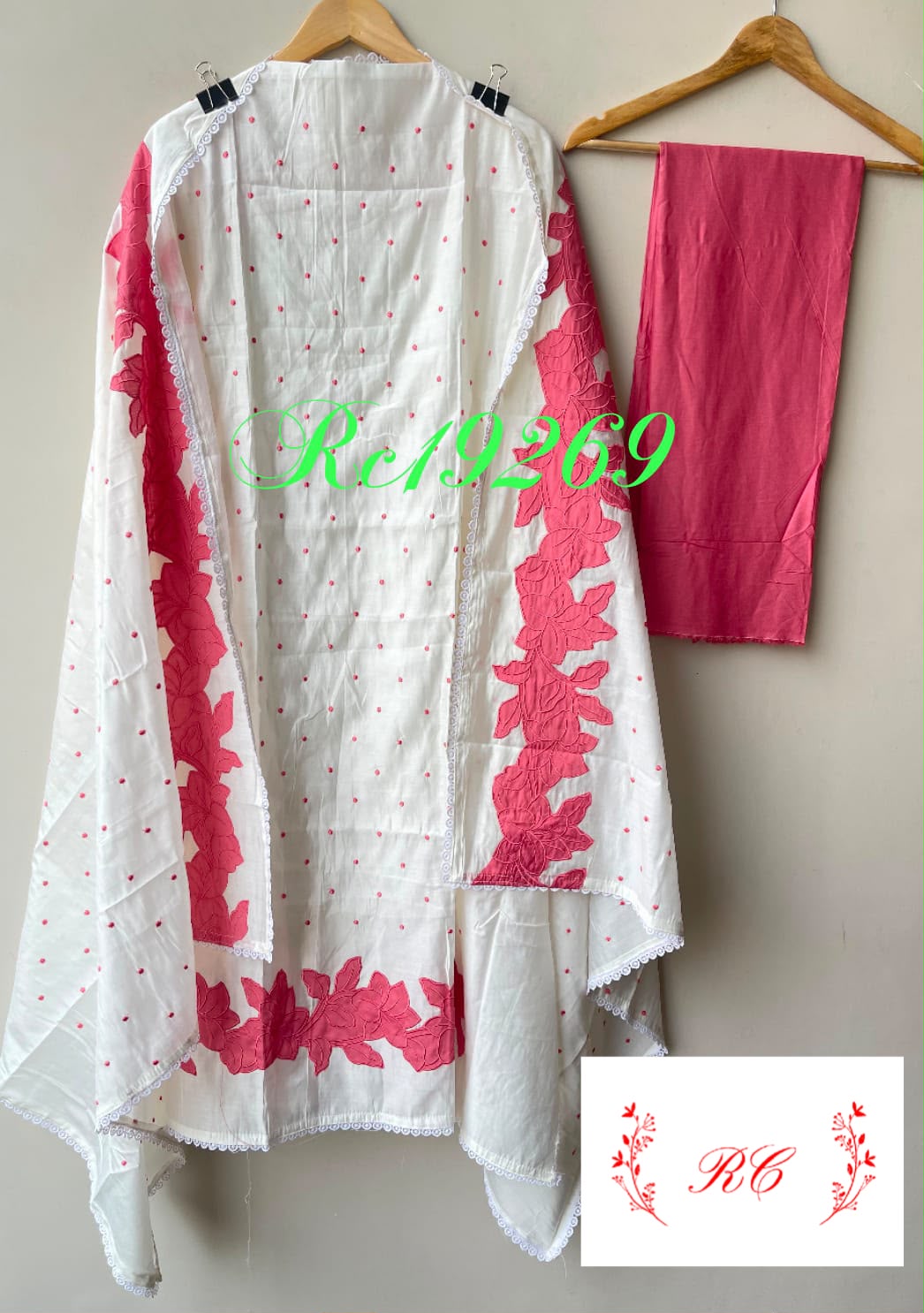 Chanderi cotton unstitched ladies suit Rc19269 (b)