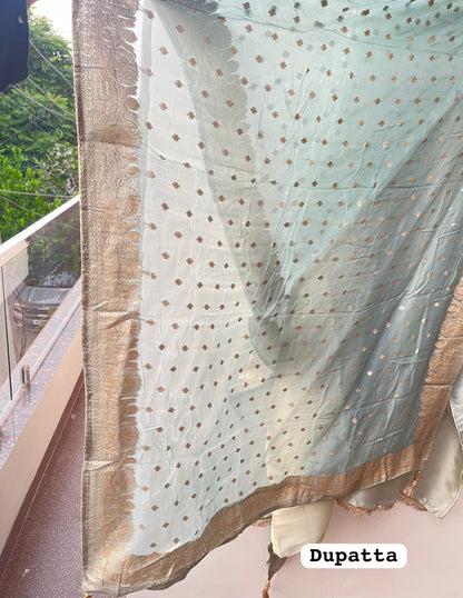 Pure Giraffe Shimmer Silk Luxury Unstitched Suit Set