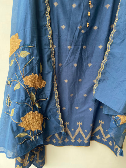 Cotton weaving unstitched ladies suit Rc18986