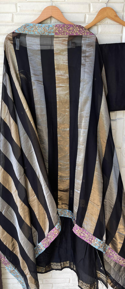 Banarasi tassar silk unstitched ladies suit Rc17722 (c)