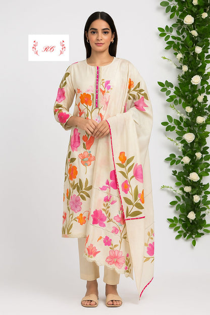 Cotton unstitched ladies suit Rc17443