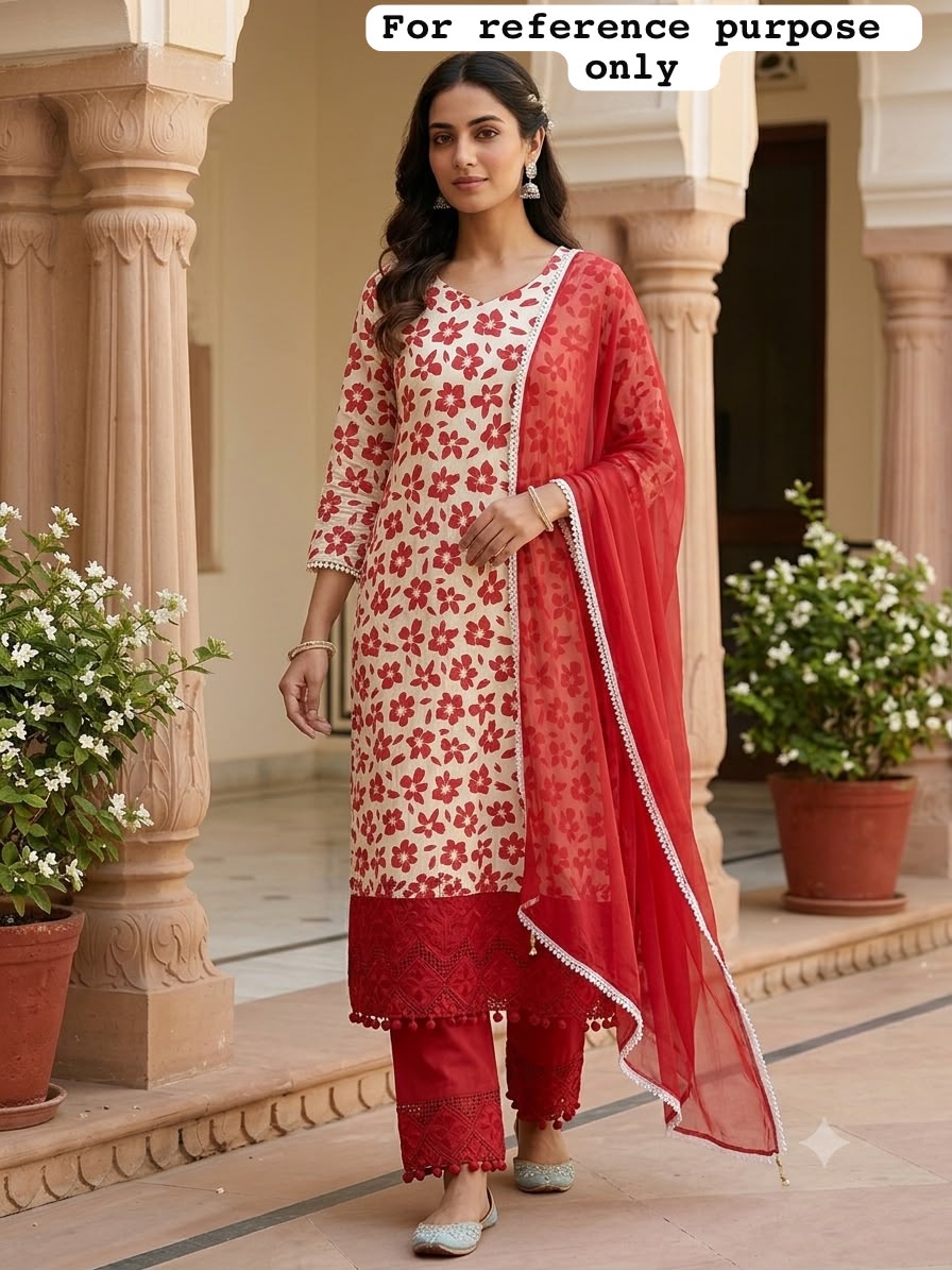 Cotton fabric printed ladies unstitched suit Rc19057