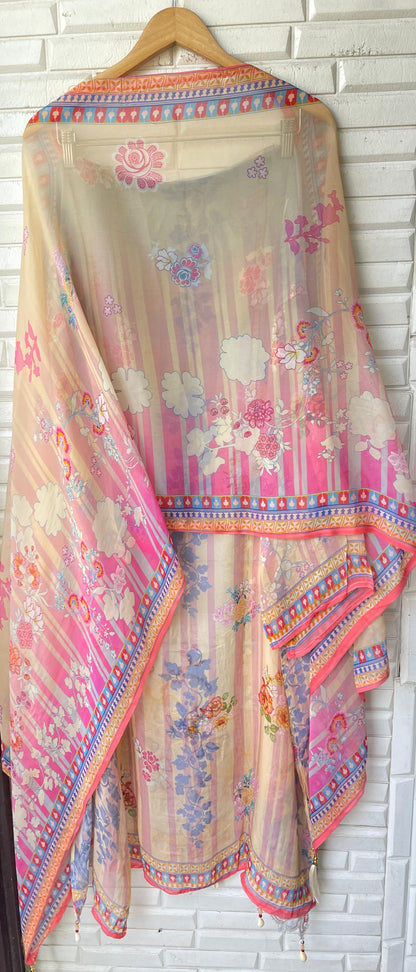 Organza unstitched ladies suit Rc17738