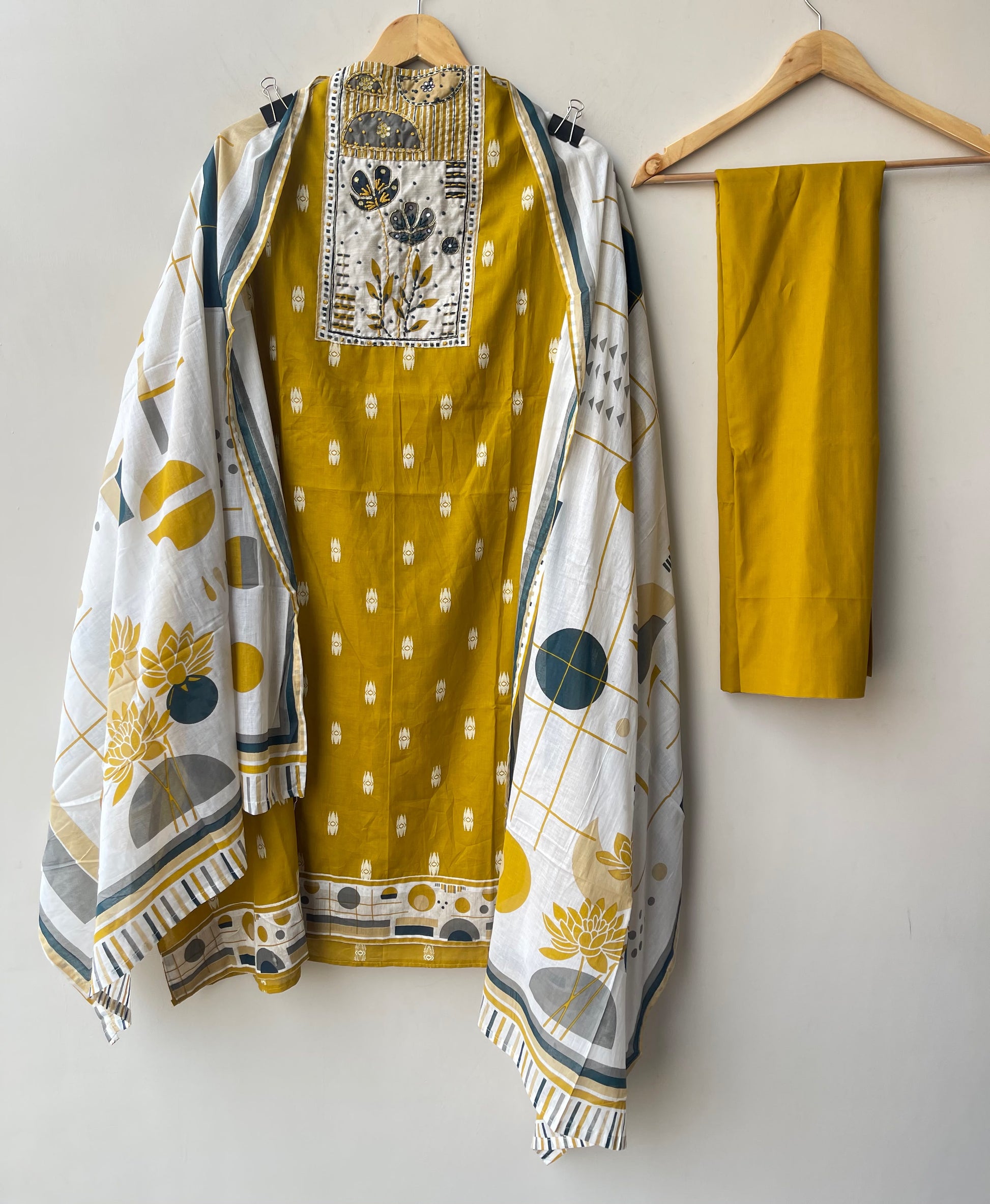 Cotton Weaving Unstitched Ladies Suit with Mirror Work RC-19019(B) - Royal Chic by Priti (photo 5)