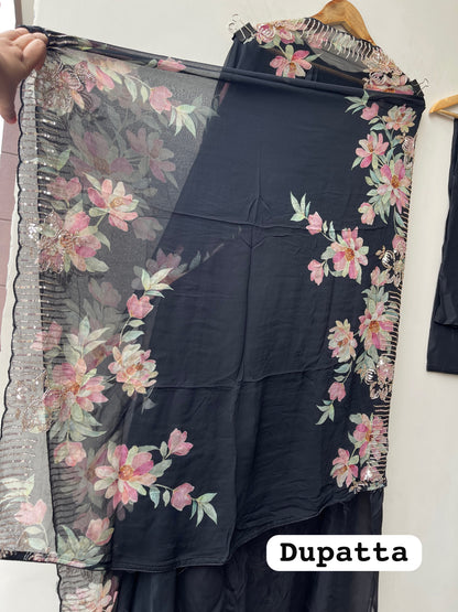 Pure organza unstitched ladies suit Rc19243 (b)