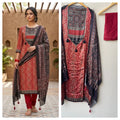 Gajji silk printed unstitched ladies suit Rc19309