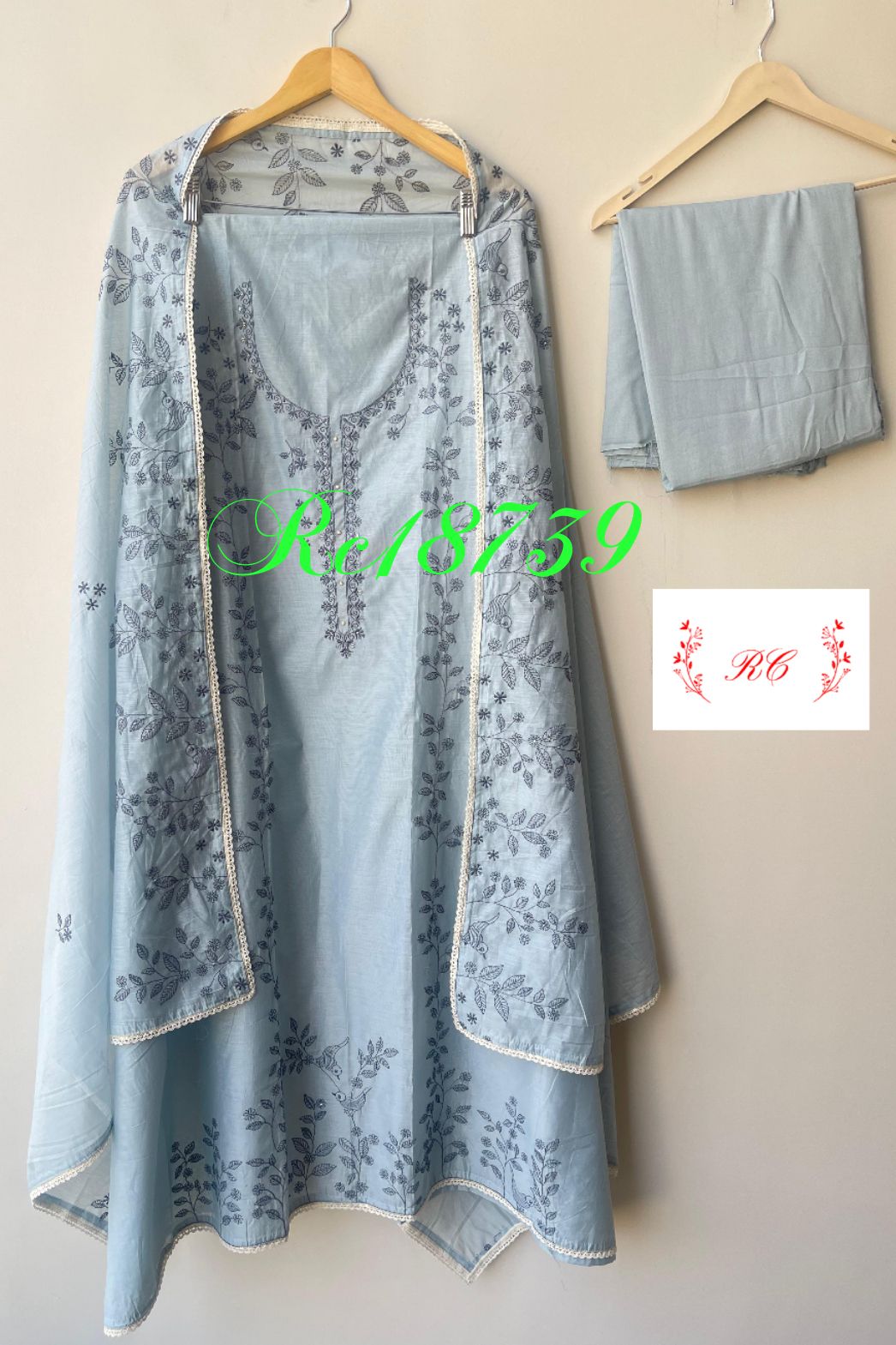 Mul Chanderi Unstitched Ladies Suit RC-18739 – view 3