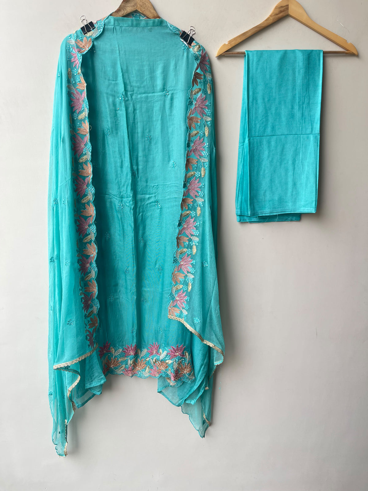 Classy Embroidered Designer Unstitched 3 Pcs Suit Set