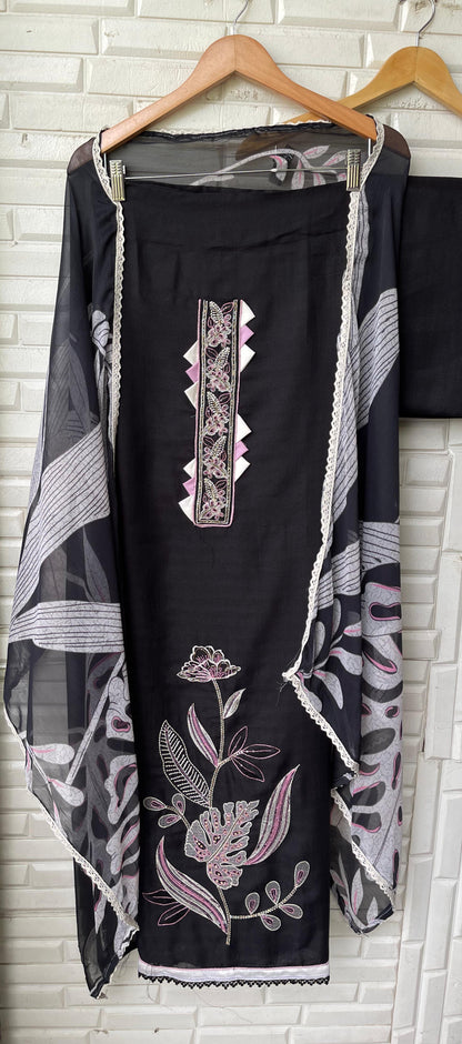 Cotton linen unstitched ladies suit Rc17498