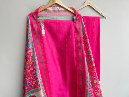 Banarasi shimmer linen unstitched ladies suit Rc18354 (b)