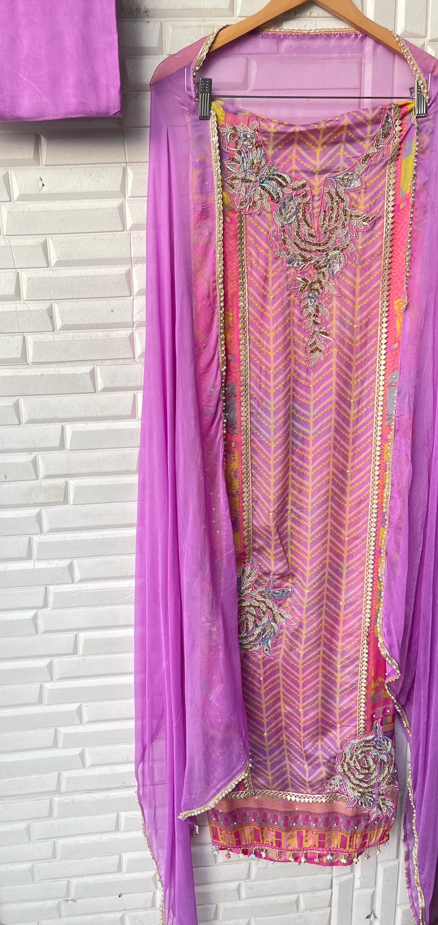 Organza unstitched ladies suit Rc17296