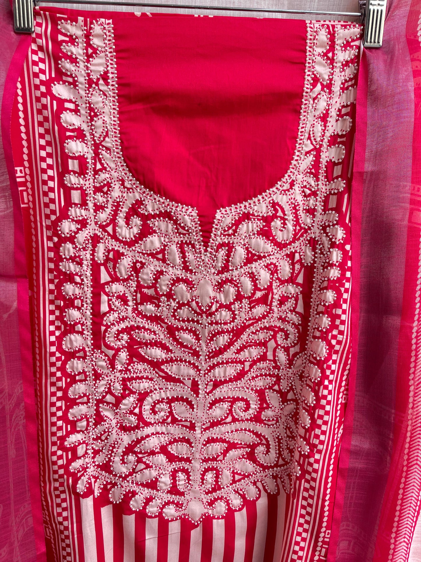 Cambrick cotton unstitched ladies suit Rc18385