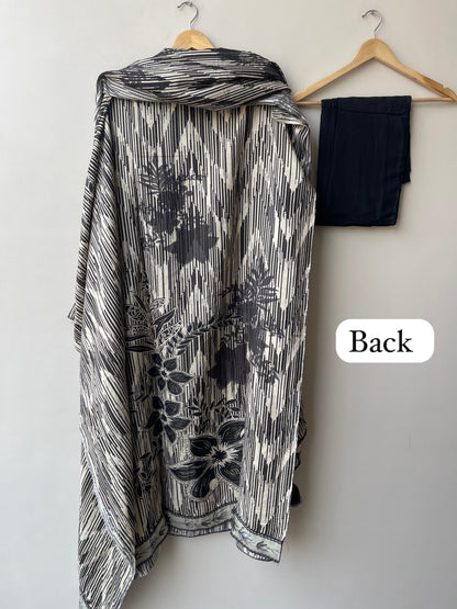 Zari weaving muslin printed ladies suit Rc18993