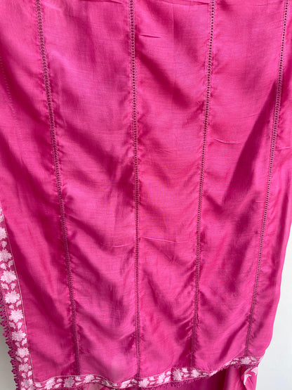 Mul chanderi printed ladies unstitched suit Rc18585